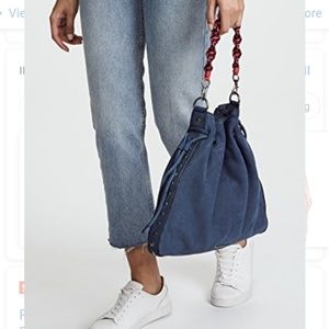 Blue Nubuck Crossbody Bag